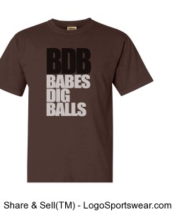 BABES DIG BALLS -- OG LOGO TEE -- BROWN/BLACK Design Zoom